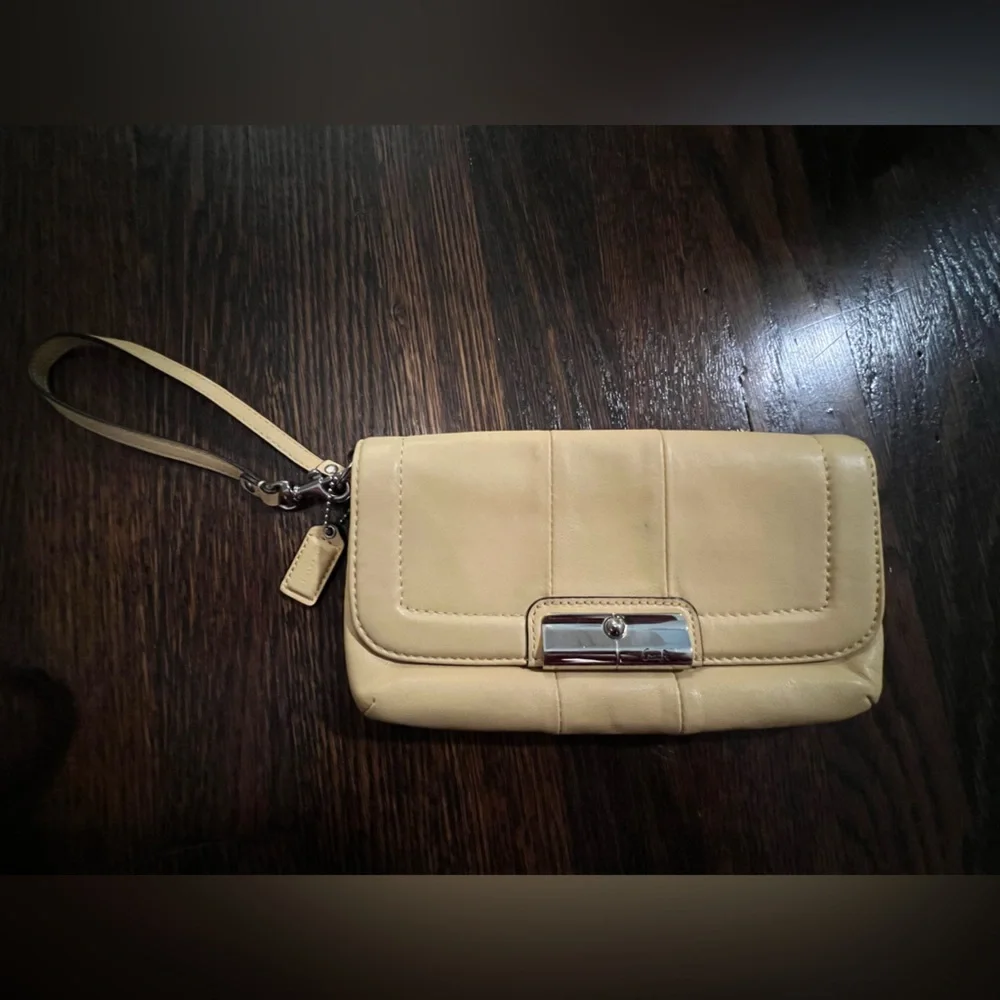 Coach Yellow Wristlet - Picture 1 of 6